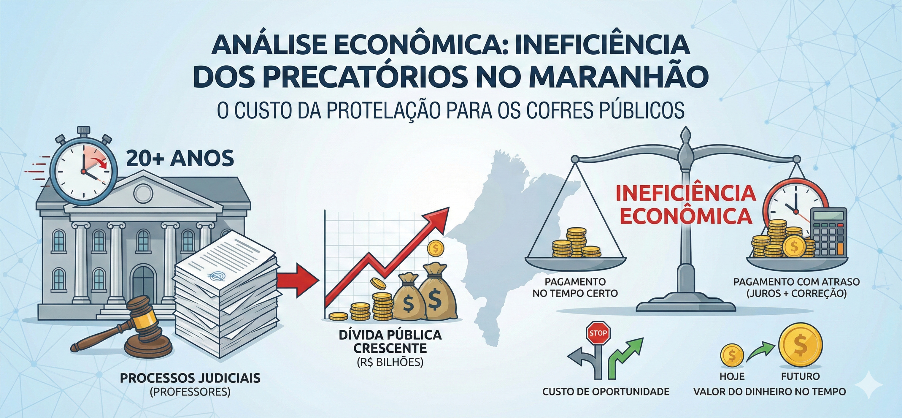 Imagem ilustrativa: Análise Econômica da Ineficiência no Pagamento de Precatórios no Maranhão